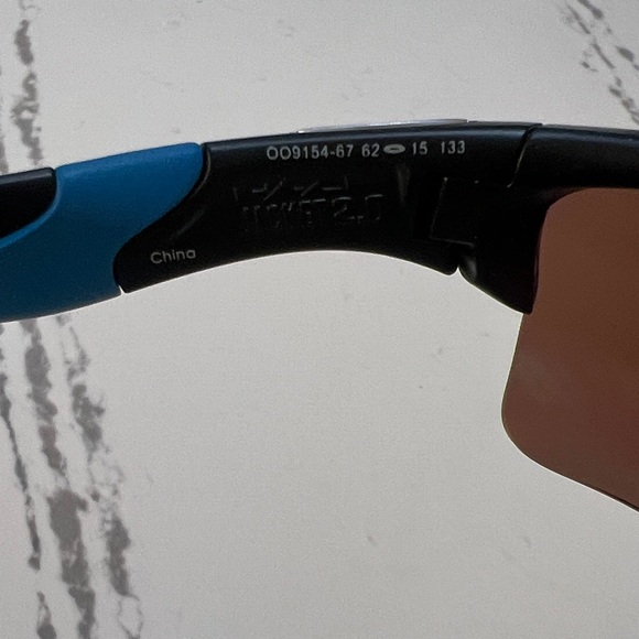 Oakley Half Jacket 2.0 XL Black Blue Sunglasses with Prizm 24K Men’s (No Case)